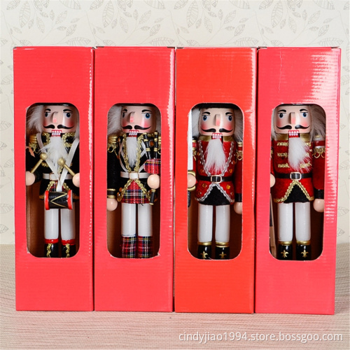 Christmas decorative soldier figurine wooden nutcracker gifts with 30CM